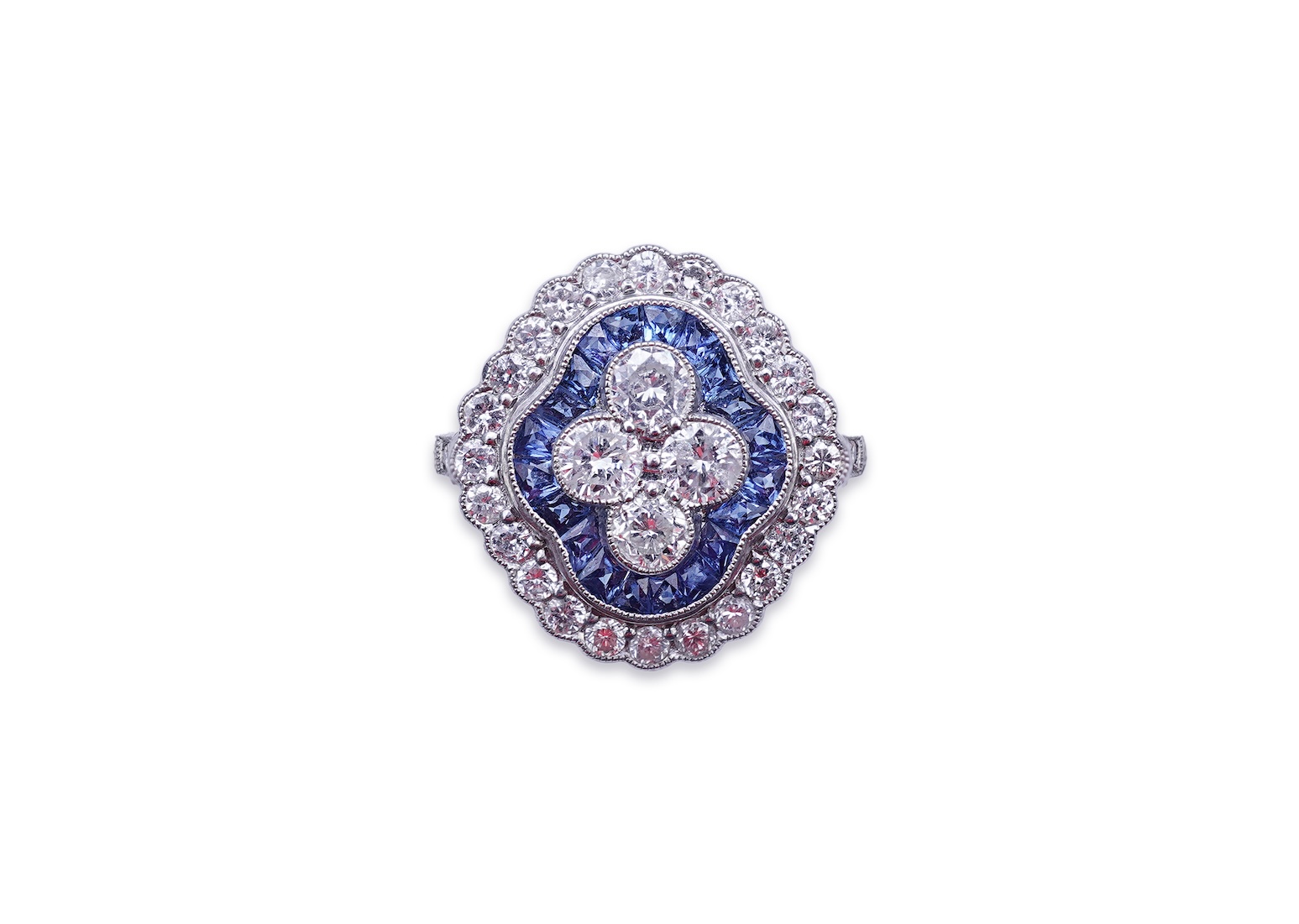 A sapphire and diamond ring